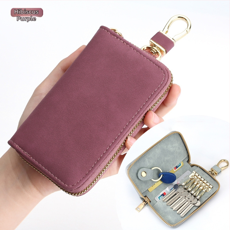 Torba za ključe W2036 – Unisex PVC, podstava od sintetičke kože, gradski minimalistički stil, zatvarač na zip