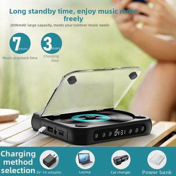 FIREBOX Minicd Pārnēsamais CD atskaņotājs – Walkman stila, USB interfeiss, AUX izvade, Bluetooth 5.3, CD/WMA atskaņošana