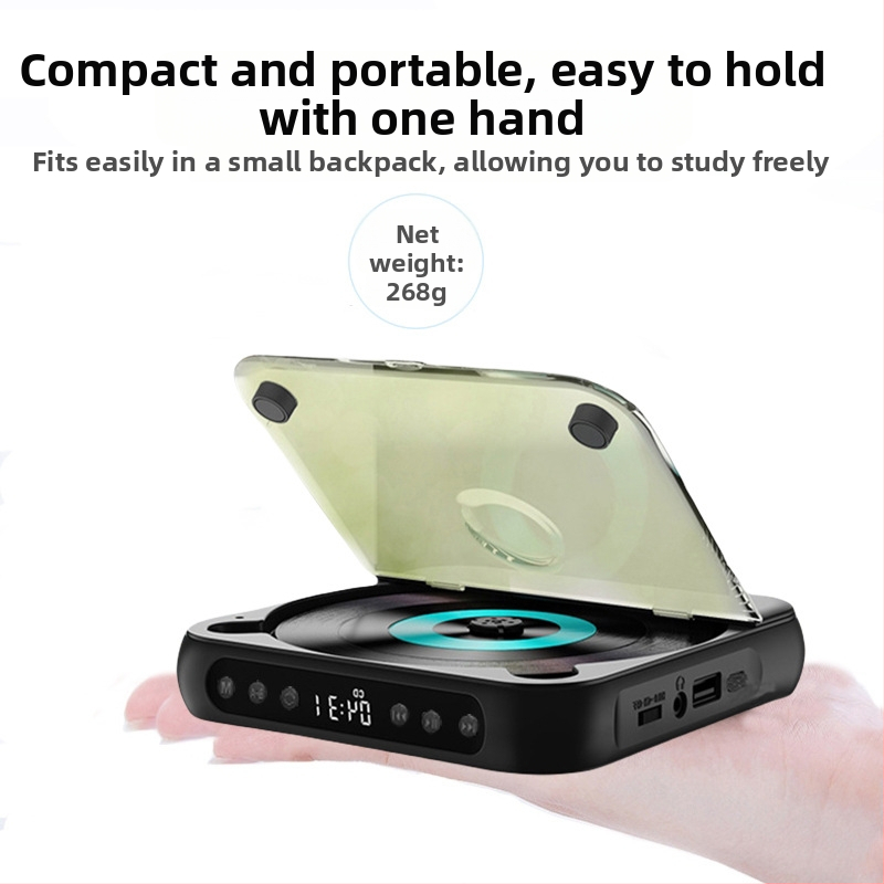 FIREBOX Minicd Pārnēsamais CD atskaņotājs – Walkman stila, USB interfeiss, AUX izvade, Bluetooth 5.3, CD/WMA atskaņošana