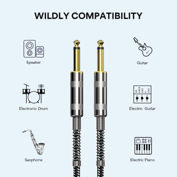 Гитарен аудио кабел YO-0101, позлатени проводници, мед без кислород, CE сертифициран