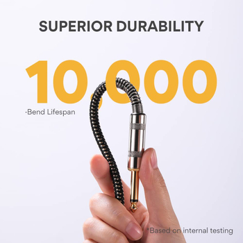 Гитарен аудио кабел YO-0101, позлатени проводници, мед без кислород, CE сертифициран