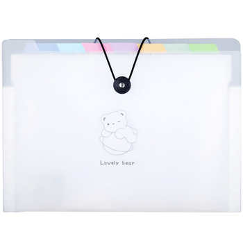 A4 failu organizētājs ar daudzslāņu harmonikas nodalījumiem, PP materiāls, konfigurācija 8/12 nodalījumi, 45C biezums, logotipa druka, pielāgošana pieejama