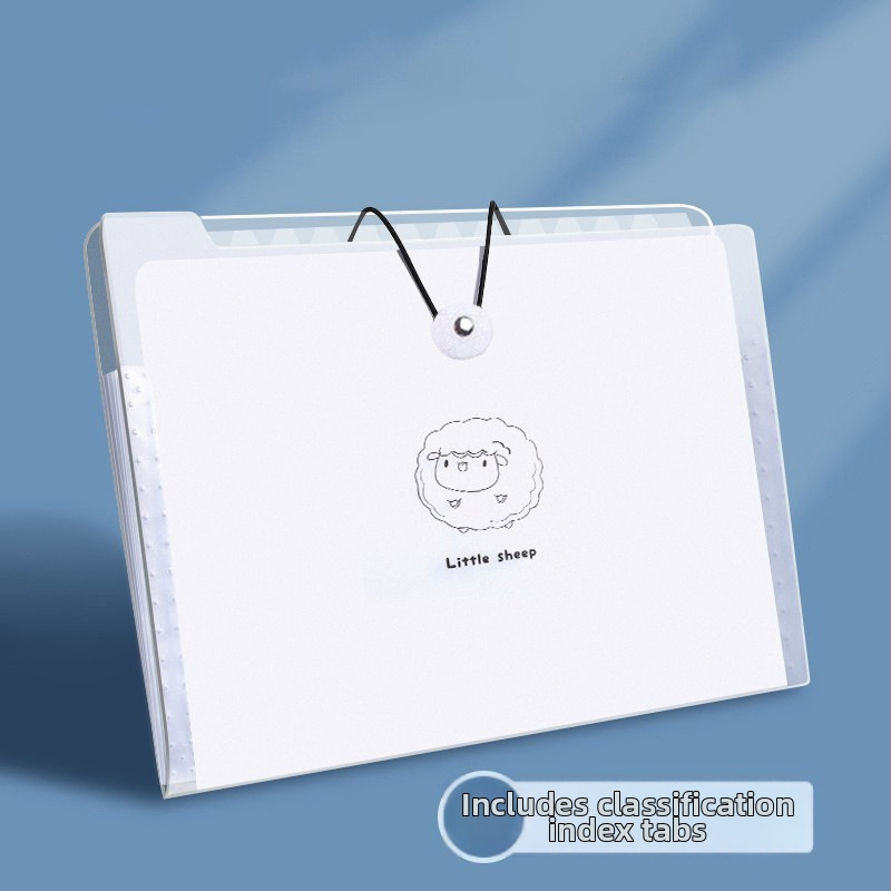 A4 failu organizētājs ar daudzslāņu harmonikas nodalījumiem, PP materiāls, konfigurācija 8/12 nodalījumi, 45C biezums, logotipa druka, pielāgošana pieejama