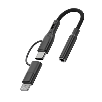 Type-C na 3,5 mm audio kabel, najlonski pleteni, bakreno jezgro, RoHS certificirano