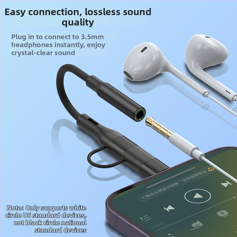 Type-C na 3,5 mm audio kabel, najlonski pleteni, bakreno jezgro, RoHS certificirano