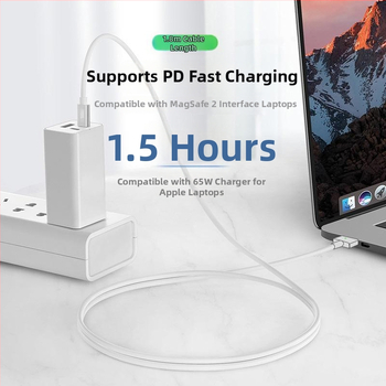 Type-C→MagSafe 1/2 töltőkábel MacBook Air/Pro-hoz, modell PD-MG1, 1,8 m hosszú, 2021-ben piacra került.