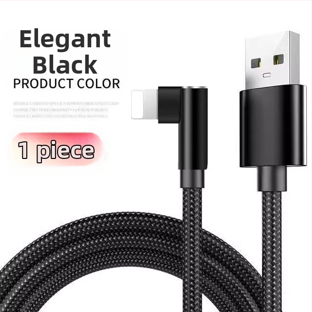 Nylon szövésű Apple töltőkábel iPhone és iPad-hez, 1 m, OEM gyártás, Green Master's Energy