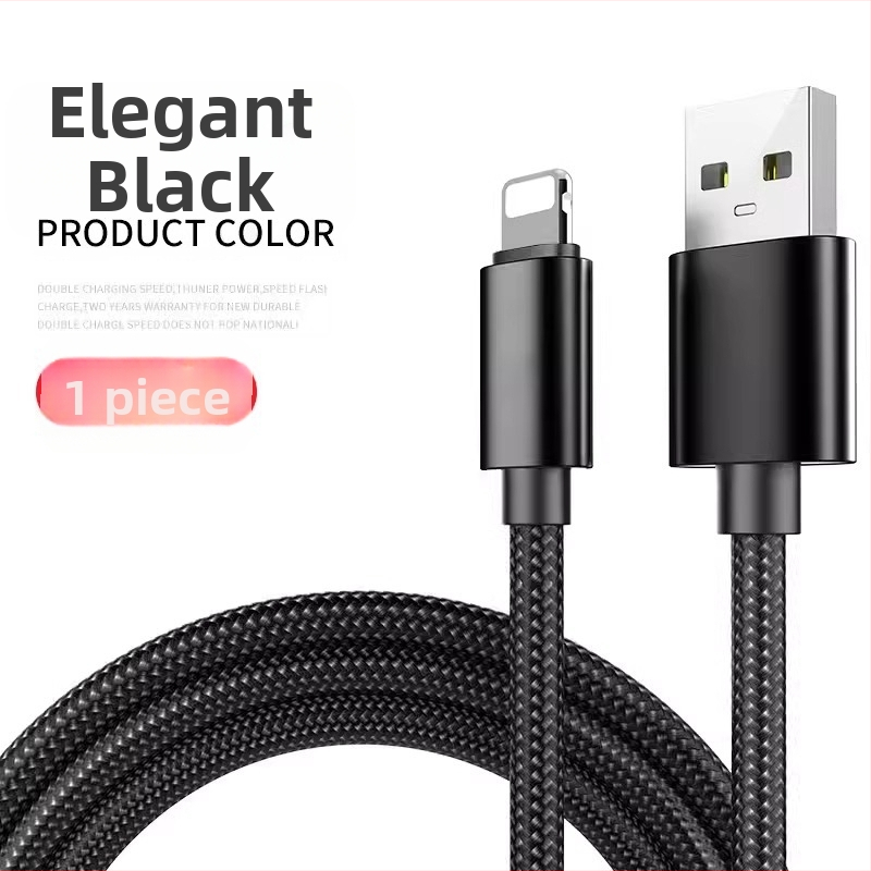 Nylon szövésű Apple töltőkábel iPhone és iPad-hez, 1 m, OEM gyártás, Green Master's Energy