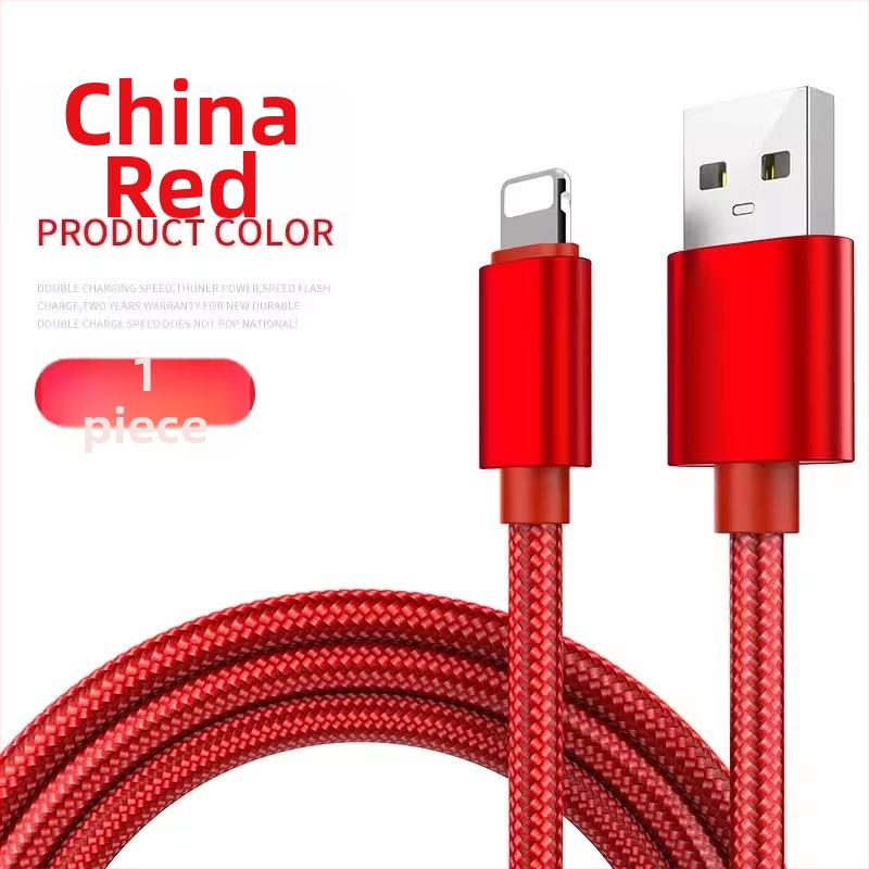 Nylon szövésű Apple töltőkábel iPhone és iPad-hez, 1 m, OEM gyártás, Green Master's Energy