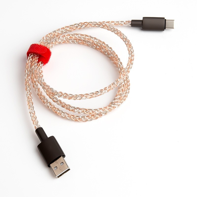 Magic Rope USB kabel za podatke s RGB LED, brzo punjenje, višekonektorski (Lightning, Micro USB, Type-C), materijal vlakno + PU