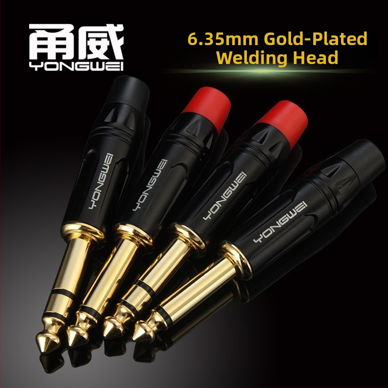 Yongwei lodēts audio savienotājs pāris: 2-dzīvulēta mono mikrofona līnijas ligzda un 3-dzēs stereo savienotājs, ROHS sertifikāts, darba temperatūras diapazons -30°C līdz 80°C.