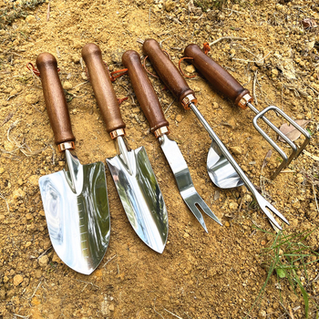 Kerti lapát rozsdamentes acélból, fa nyéllel, BD-GT088, kertészkedéshez, növényeknek cserepben és háztartási használathoz (feldolgozás testreszabható: Igen)