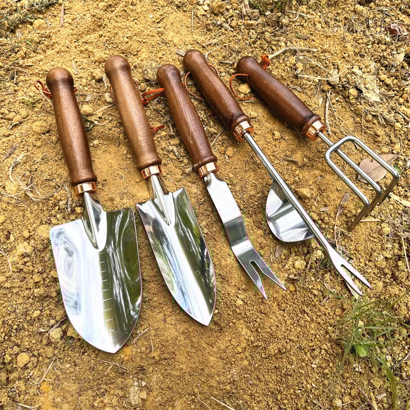 Kerti lapát rozsdamentes acélból, fa nyéllel, BD-GT088, kertészkedéshez, növényeknek cserepben és háztartási használathoz (feldolgozás testreszabható: Igen)