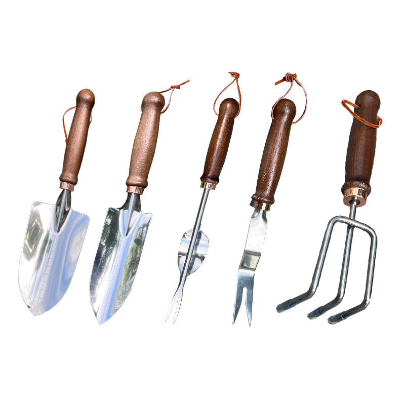 Kerti lapát rozsdamentes acélból, fa nyéllel, BD-GT088, kertészkedéshez, növényeknek cserepben és háztartási használathoz (feldolgozás testreszabható: Igen)