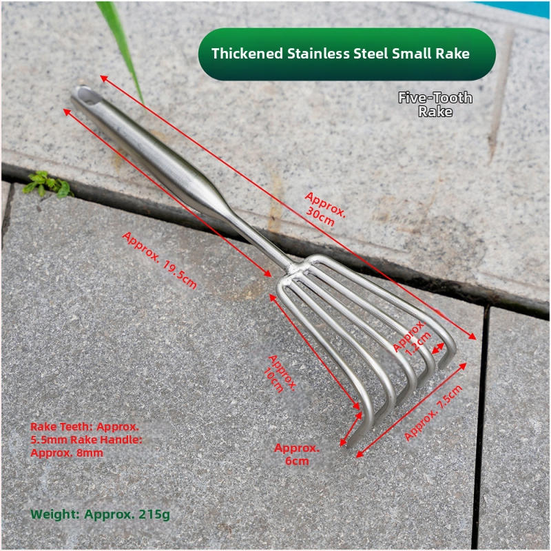 Grebla de grădină din oțel inoxidabil, vârf ascuțit, 2- și 3-dinți, pentru ghivece și flori, afânează solul, utilizare în exterior