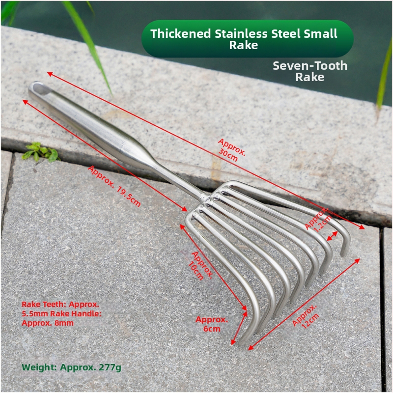Grebla de grădină din oțel inoxidabil, vârf ascuțit, 2- și 3-dinți, pentru ghivece și flori, afânează solul, utilizare în exterior