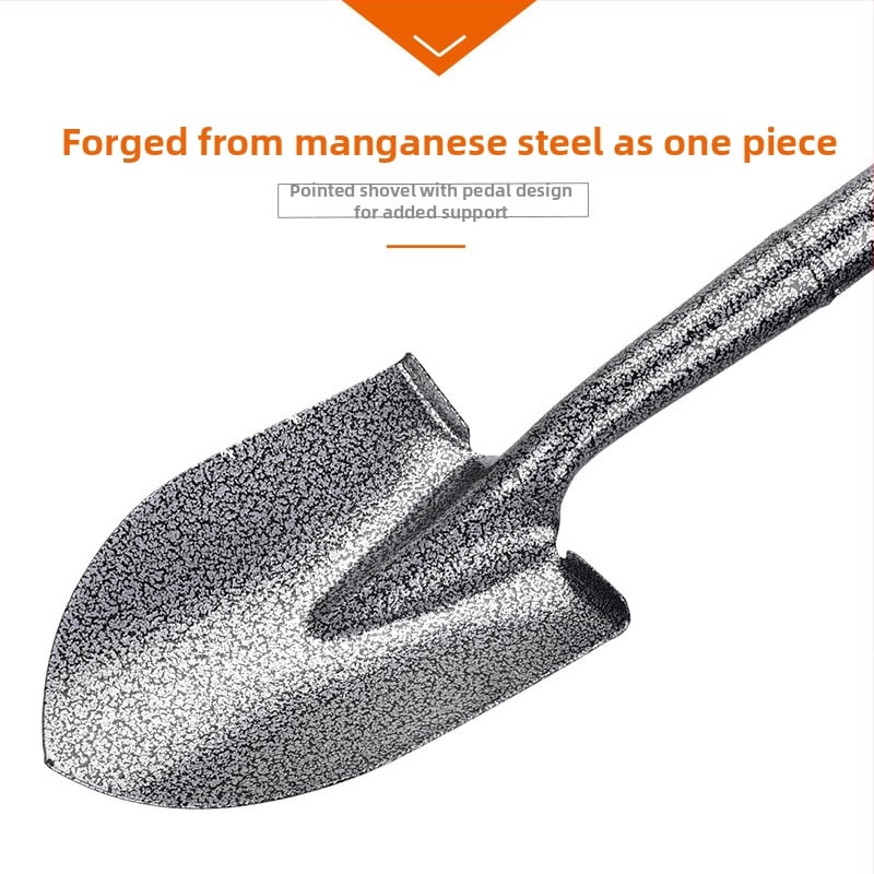 Многофункционална стоманена лопата с удебелено острие, градински инструмент от манганова стомана за земеделие