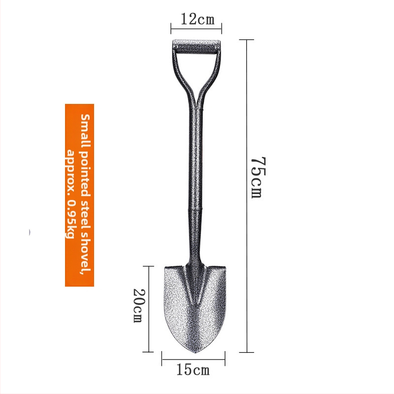 Многофункционална стоманена лопата с удебелено острие, градински инструмент от манганова стомана за земеделие