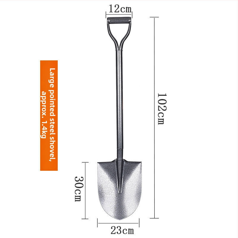 Многофункционална стоманена лопата с удебелено острие, градински инструмент от манганова стомана за земеделие