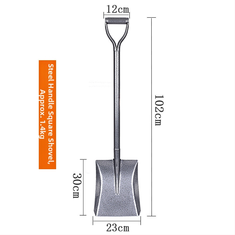 Многофункционална стоманена лопата с удебелено острие, градински инструмент от манганова стомана за земеделие