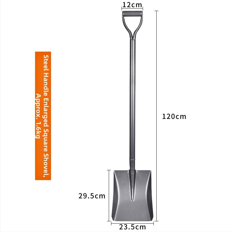 Многофункционална стоманена лопата с удебелено острие, градински инструмент от манганова стомана за земеделие