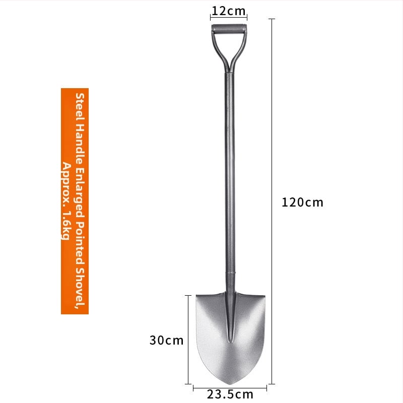 Многофункционална стоманена лопата с удебелено острие, градински инструмент от манганова стомана за земеделие