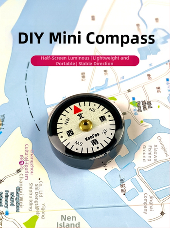 Busolă mică, portabilă, ușoară, piese DIY, accesorii pentru geantă