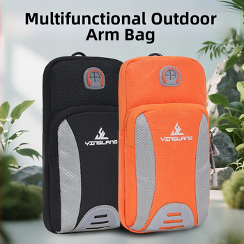 Bandă de braț pentru telefon, pentru alergare, material Oxford, respirabilă și impermeabilă, model în dungi, căptușeală poliester