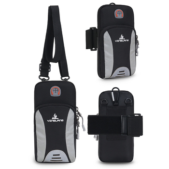 Bandă de braț pentru telefon, pentru alergare, material Oxford, respirabilă și impermeabilă, model în dungi, căptușeală poliester