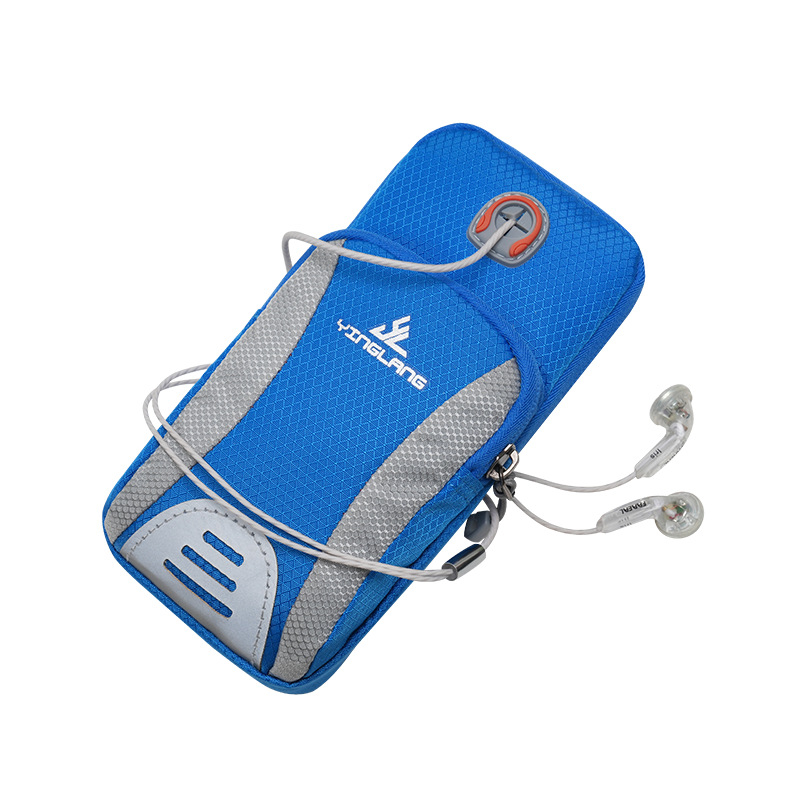 Bandă de braț pentru telefon, pentru alergare, material Oxford, respirabilă și impermeabilă, model în dungi, căptușeală poliester