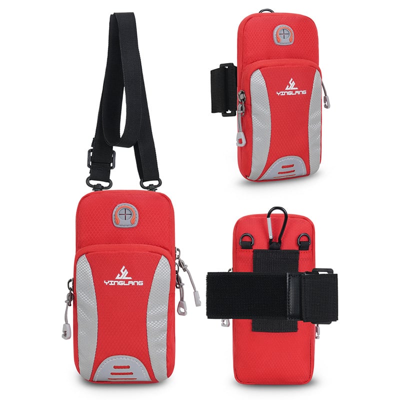 Bandă de braț pentru telefon, pentru alergare, material Oxford, respirabilă și impermeabilă, model în dungi, căptușeală poliester