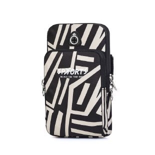 Torba za ruku za trčanje s držačem telefona, unisex, Oxford materijal, cvjetni uzorak, podstava od poliestera, prozračna