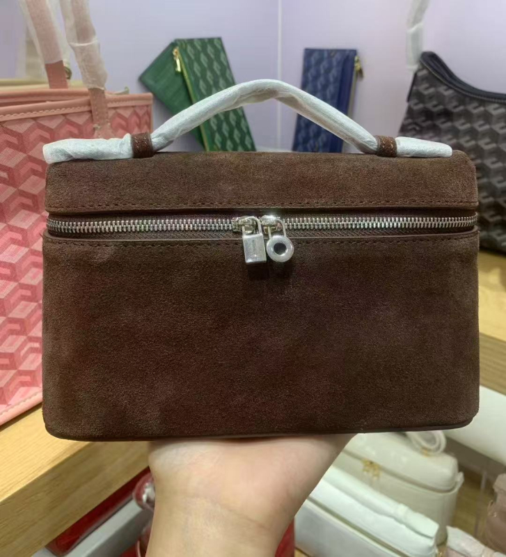 L19 Torbica od prave kože, mat nubuk, torbica za obrok, kozmetička torbica, ručna ili preko ramena, crossbody, ulični stil