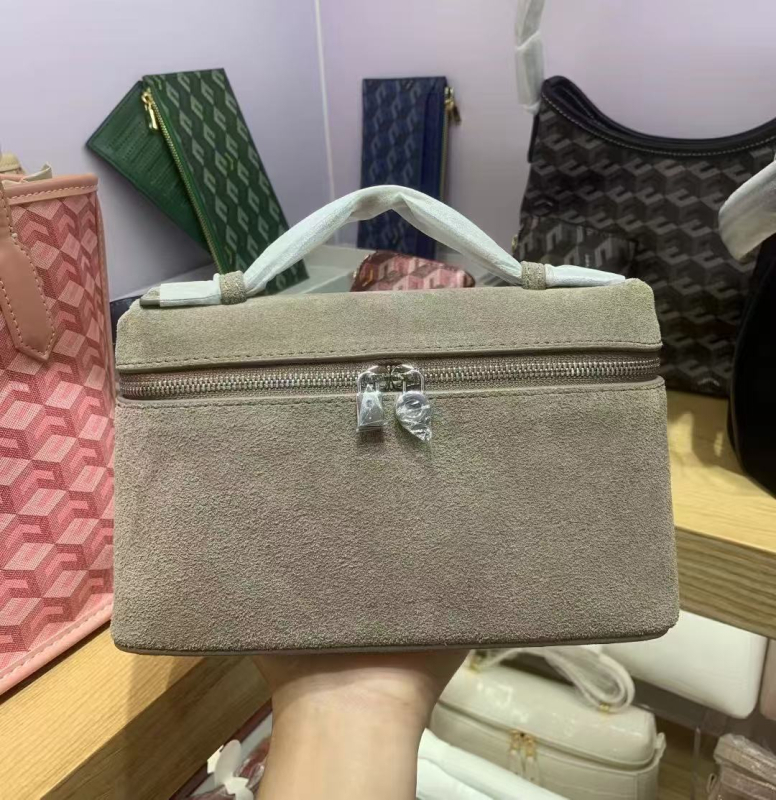 L19 Torbica od prave kože, mat nubuk, torbica za obrok, kozmetička torbica, ručna ili preko ramena, crossbody, ulični stil