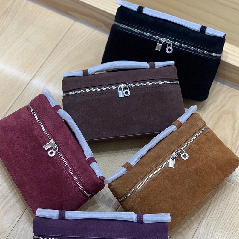 L19 Torbica od prave kože, mat nubuk, torbica za obrok, kozmetička torbica, ručna ili preko ramena, crossbody, ulični stil