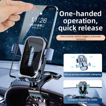 LCARS autótelefon tartó a műszerfalhoz, univerzális, forgatható és állítható, Snap-on rögzítés