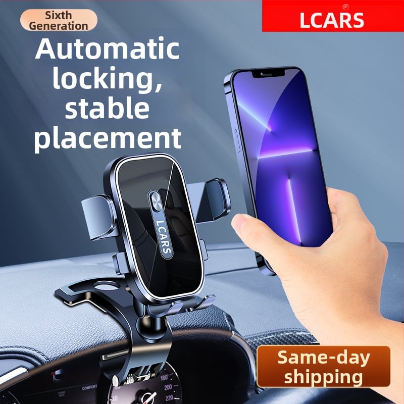 LCARS autótelefon tartó a műszerfalhoz, univerzális, forgatható és állítható, Snap-on rögzítés