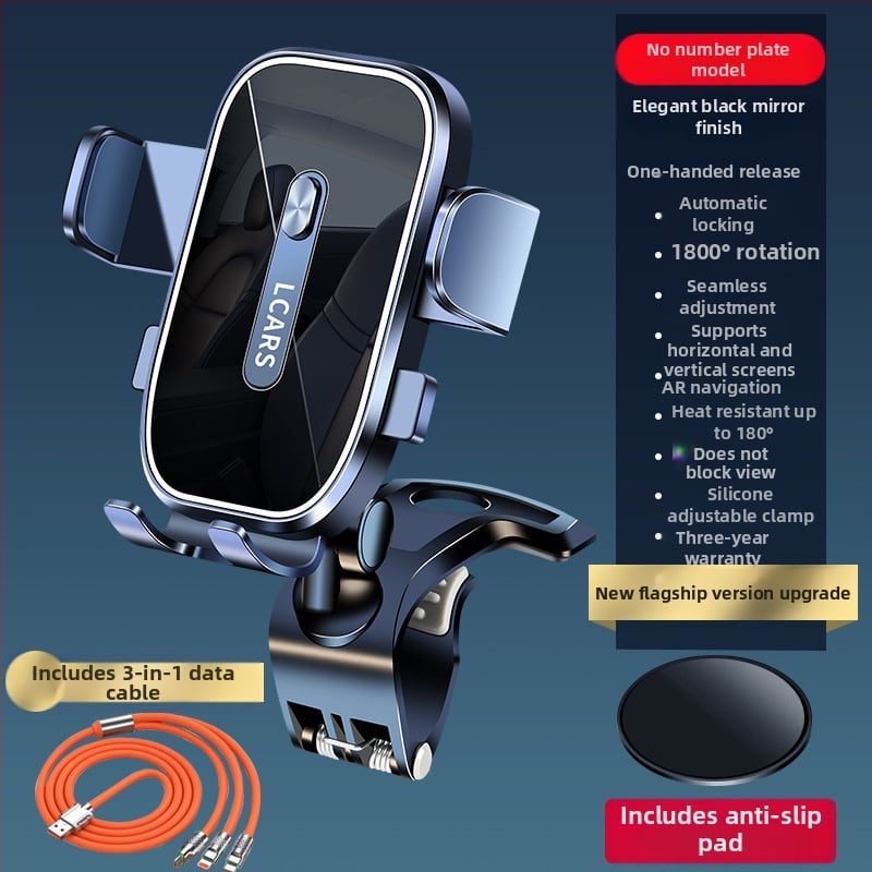 LCARS autótelefon tartó a műszerfalhoz, univerzális, forgatható és állítható, Snap-on rögzítés