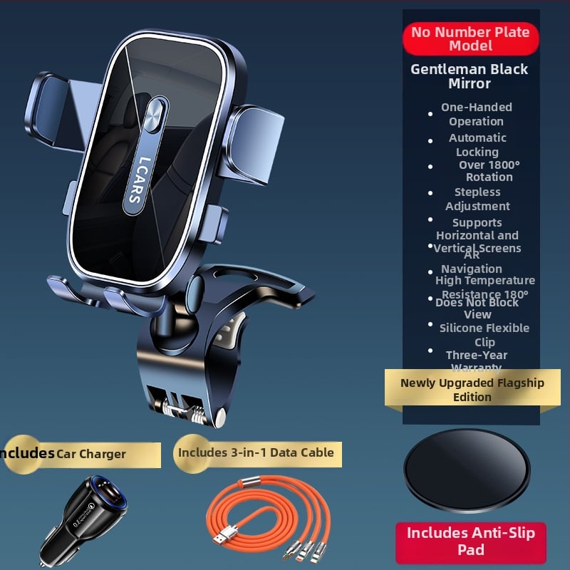 LCARS autótelefon tartó a műszerfalhoz, univerzális, forgatható és állítható, Snap-on rögzítés