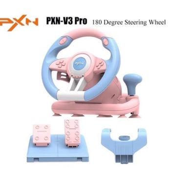 PXN-V3 lenktynių vairas PC/PS3/PS4/Xbox One/Switch – USB, ABS + metalas, Realus važiavimo simuliavimas