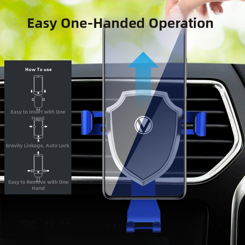 Suport pentru telefon auto cu rotire la 360° pentru difuzorul de aer – bază gravitațională universală, montaj snap-on