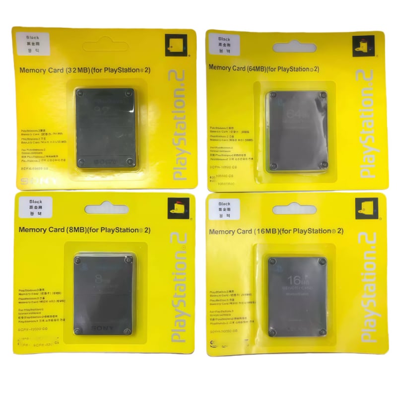 PS2 memória kártya FMCB funkcióval – 8/16/32/64 MB tárhely PS2-hez, megbízható adatmegőrzés