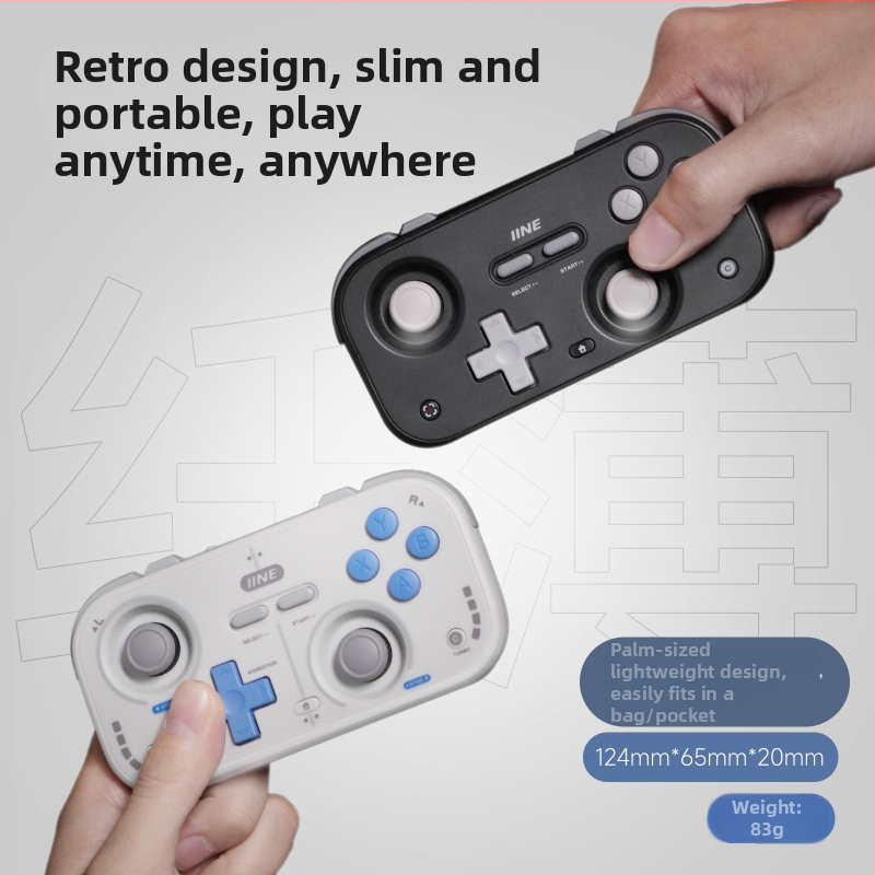 Controller de joc retro cu joystick cu senzor Hall, mini controler, compatibil cu Switch2, Android, iOS, telefon mobil, PC și sistem auto