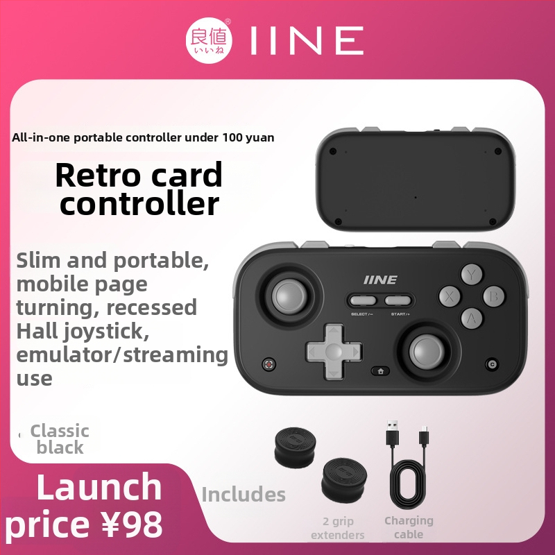 Controller de joc retro cu joystick cu senzor Hall, mini controler, compatibil cu Switch2, Android, iOS, telefon mobil, PC și sistem auto