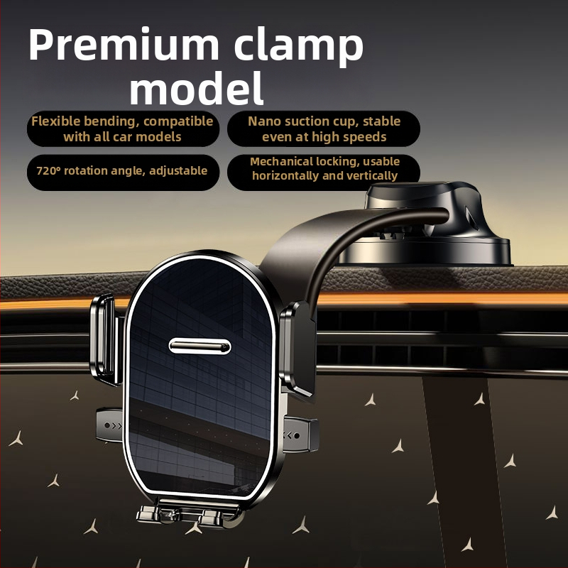 Držač za mobitel u automobilu s fleksibilnim mekim legurama, usisna baza, gravitacijska podrška, universalno za ploču instrument tablice