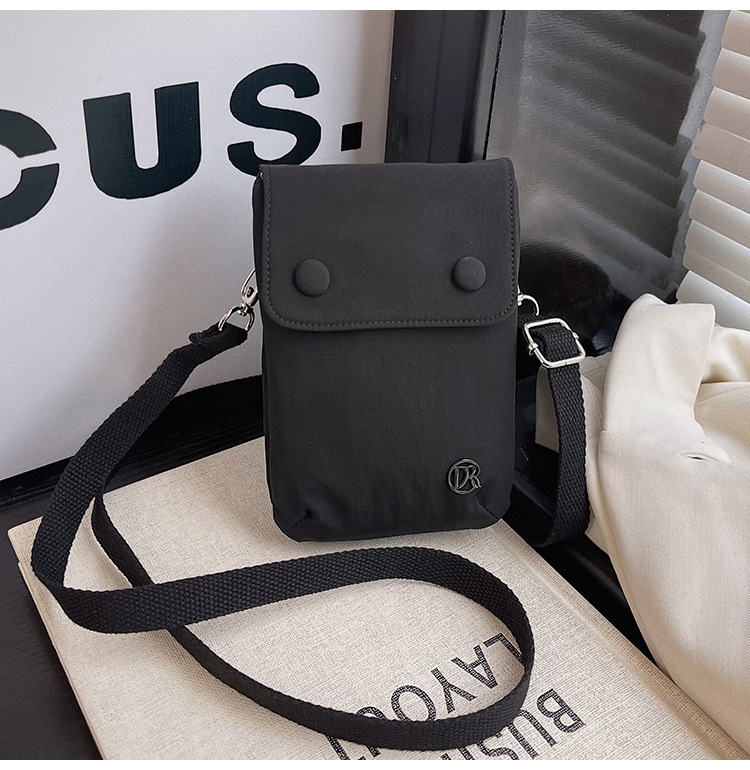 Desire mala nylon torbica za telefon preko ramena s 5 pretinaca, uspravni kvadratni oblik, zatvoren otvor, poliester podstava, džep za ID, gradski stil ulične mode, izdanje ljeta 2025