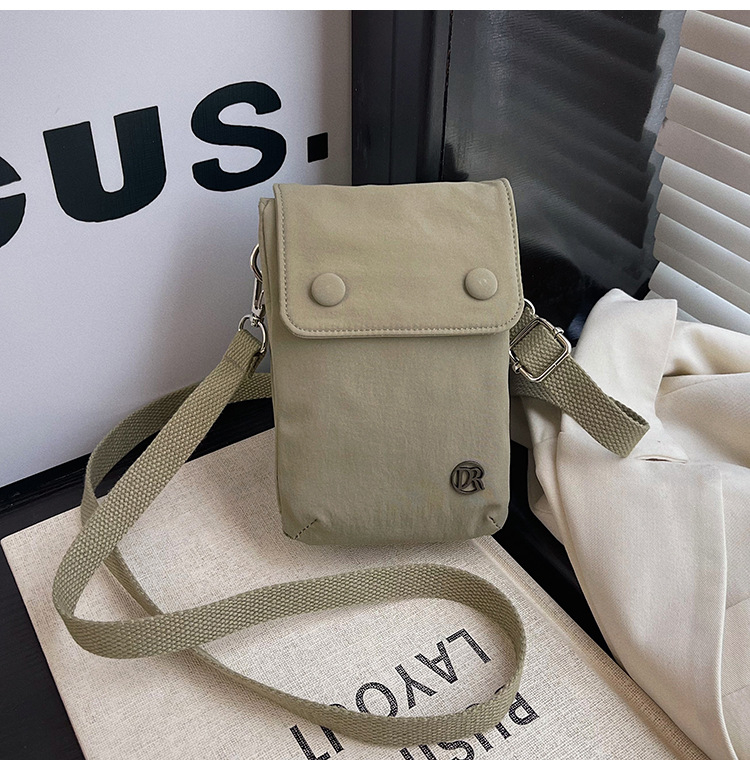 Desire mala nylon torbica za telefon preko ramena s 5 pretinaca, uspravni kvadratni oblik, zatvoren otvor, poliester podstava, džep za ID, gradski stil ulične mode, izdanje ljeta 2025