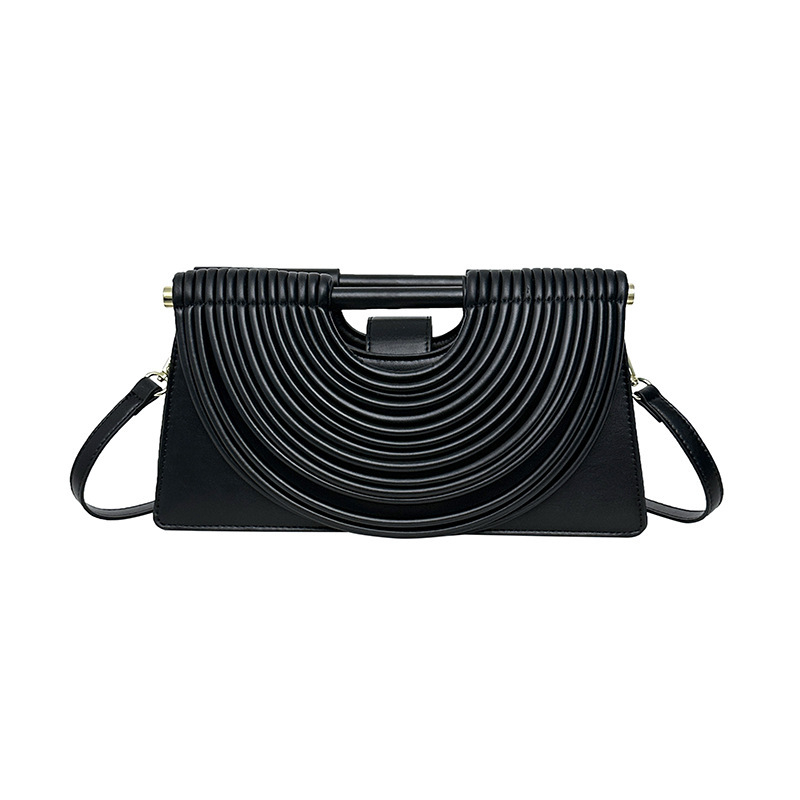Crossbody torba od PU materijala, horizontalnog kvadratnog oblika, zatvaranje s poklopcem, skriveni džep na zip, jedna naramenica
