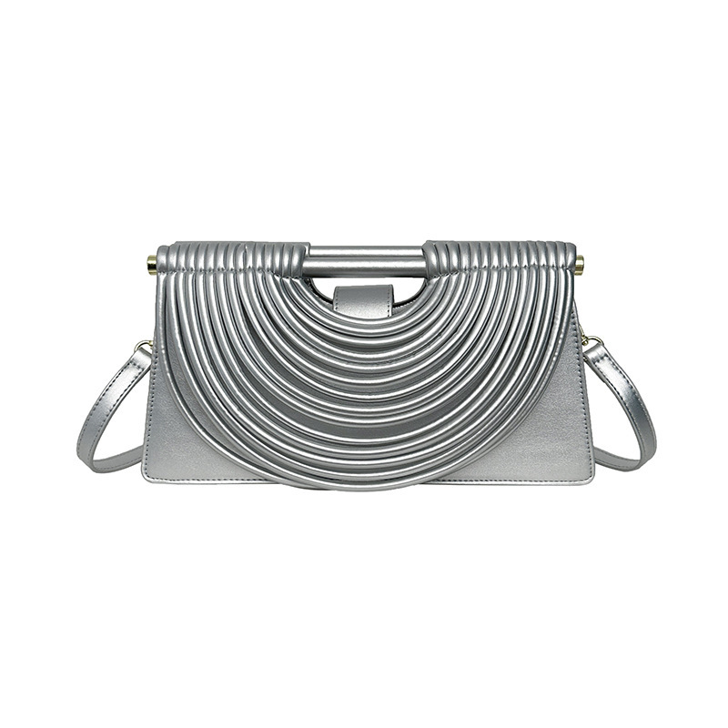 Crossbody torba od PU materijala, horizontalnog kvadratnog oblika, zatvaranje s poklopcem, skriveni džep na zip, jedna naramenica