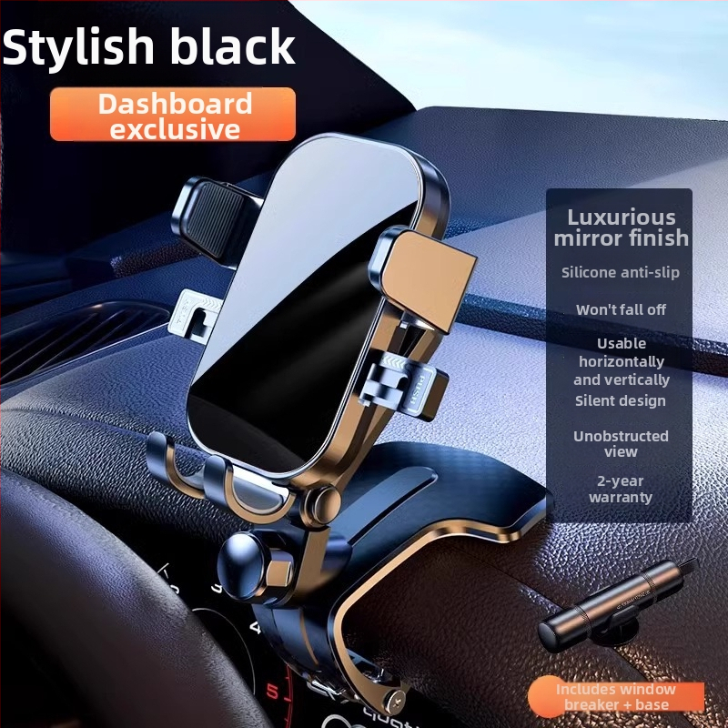 Držiak na telefón do auta, univerzálny pre panel prístrojov, Snap-On uchytenie, dobíjateľná batéria